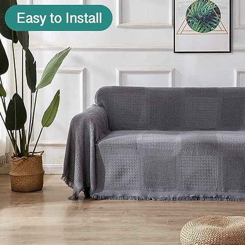 Miniatura 4 de RHF - Funda de sofá, funda de sofá para sofá de 3 cojines, fundas de sofá para sala de estar, fundas de sofá para perros, protector de sofá (Grande