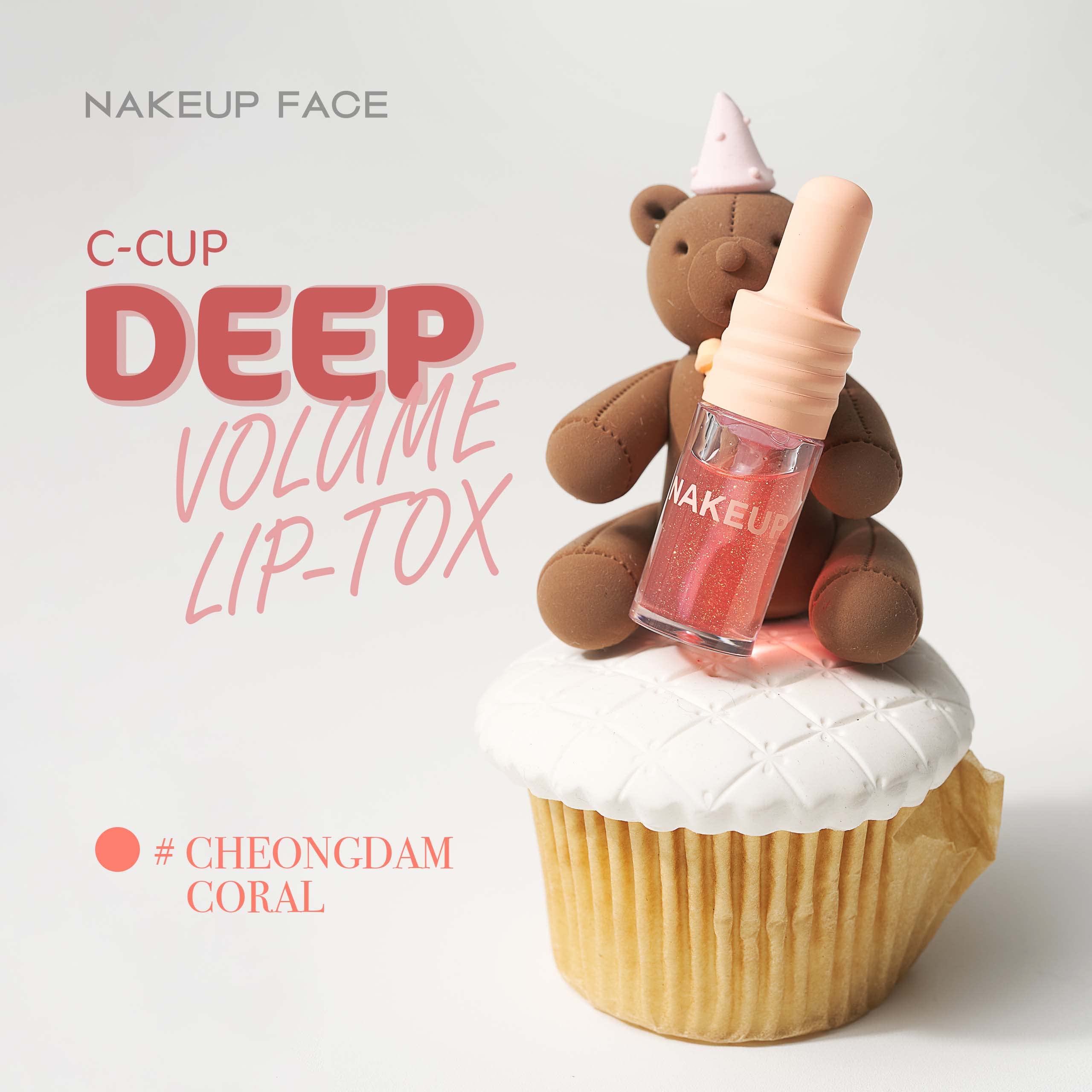 NAKEUP FACE C-Cup Deep Volume Lip Tox I Lip Plumper I Lip Filler Tint I NAKEUP FACE C-Cup Deep Volume Lip Tox I Lip Plumper I Lip Filler Tint I