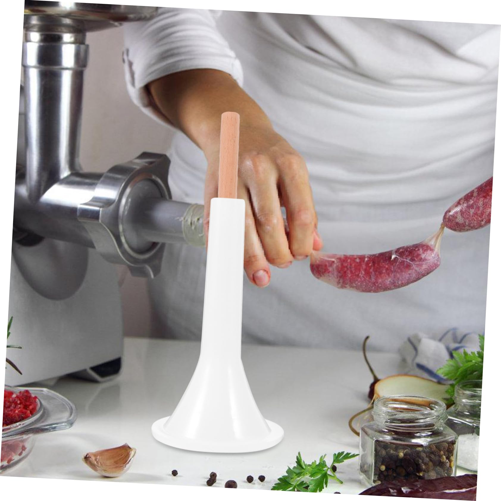 POPETPOP Set Manuale Per Insaccare Salsicce – 1 Tubo + 3 Testine, Facile Da Usare E Pulire