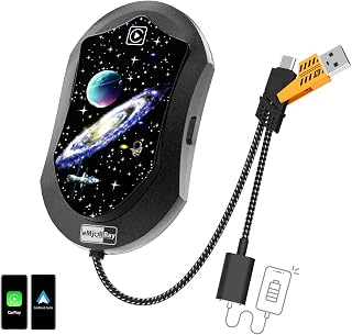 3-in-1 Wireless CarPlay Adapter, Android Auto Adapter USB A/C, Plug & Play Converter for Wired Carplay to Wireless, Fits for Cars from 2017+ & for iPhone iOS 10+ Android 11+