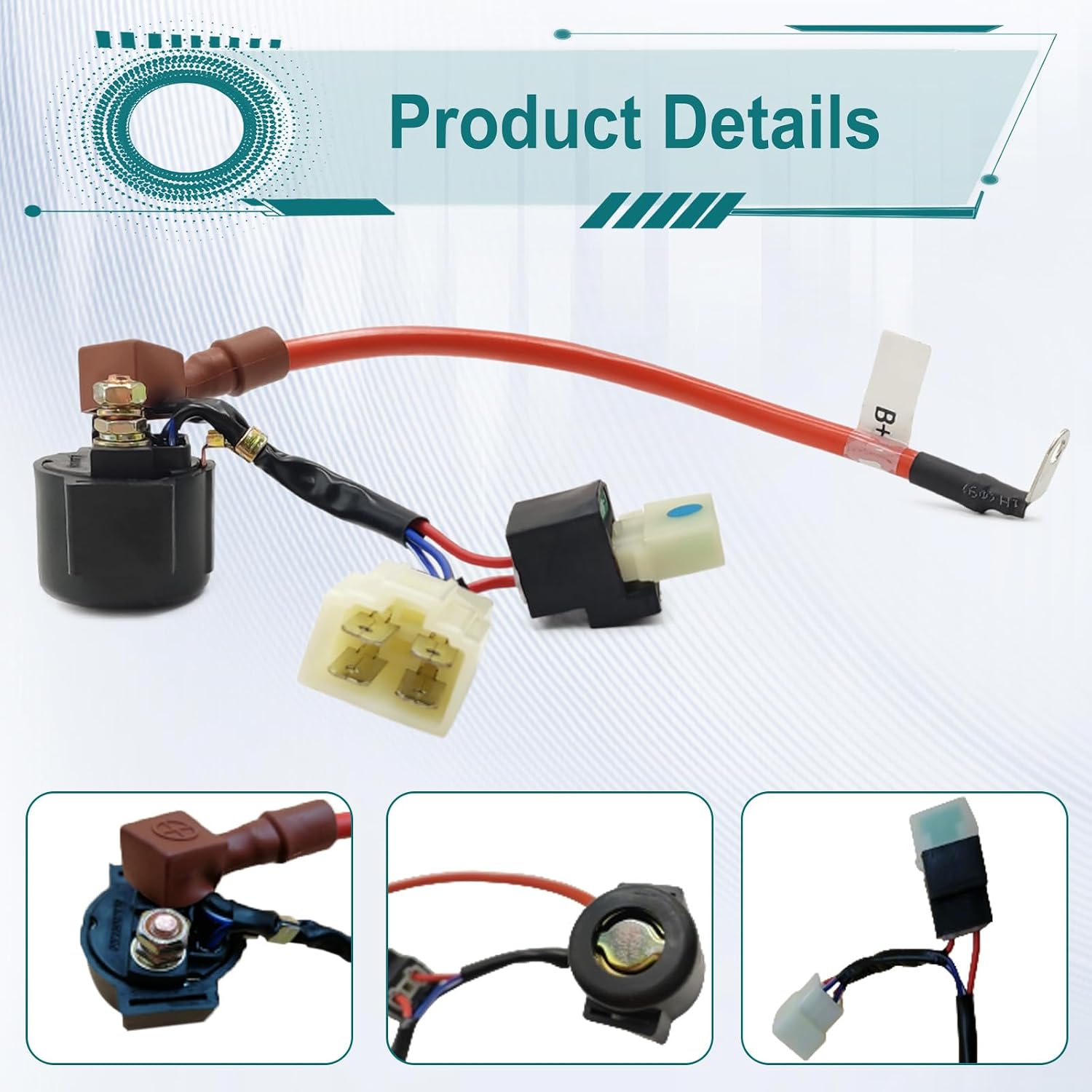 QYMOTO Hisun 500 Starter Solenoid Relay Compatible with Hisun 500 700 UTV,Axis 500 700,MSU500,Co-Leman 400 500,Cub-Cadet Challenger(Not Fit for Hisun 550 750)