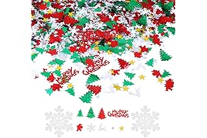 festive Pine Pentagram Foil Confetti Mix for Christmas Parties