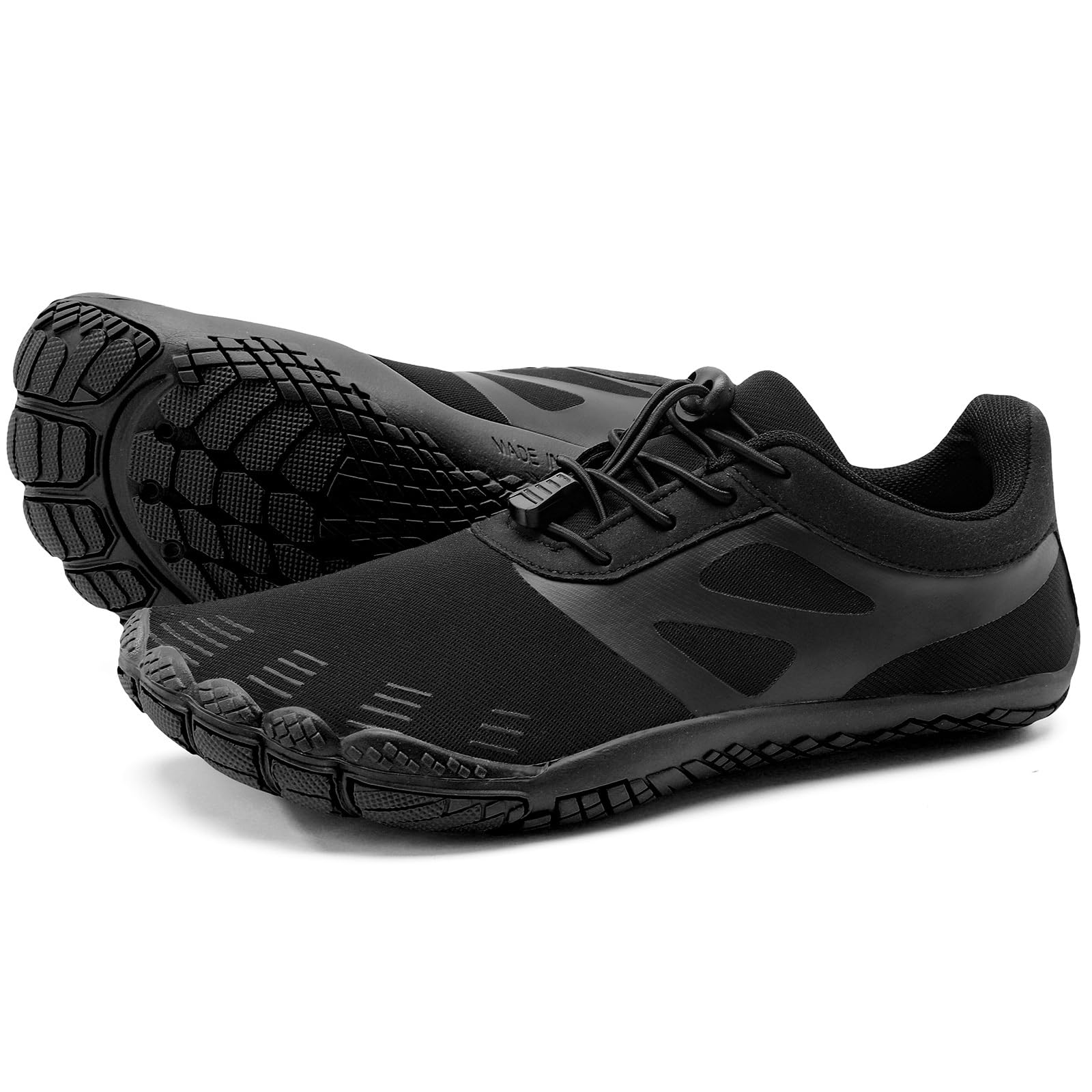 Grand Attack Barefoot Shoes Women Wide Toe Box Zero Drop Wrestling Weightlifting Gym Fitness Shoes Breathable Lightweight All Blackk Size 8.5-9