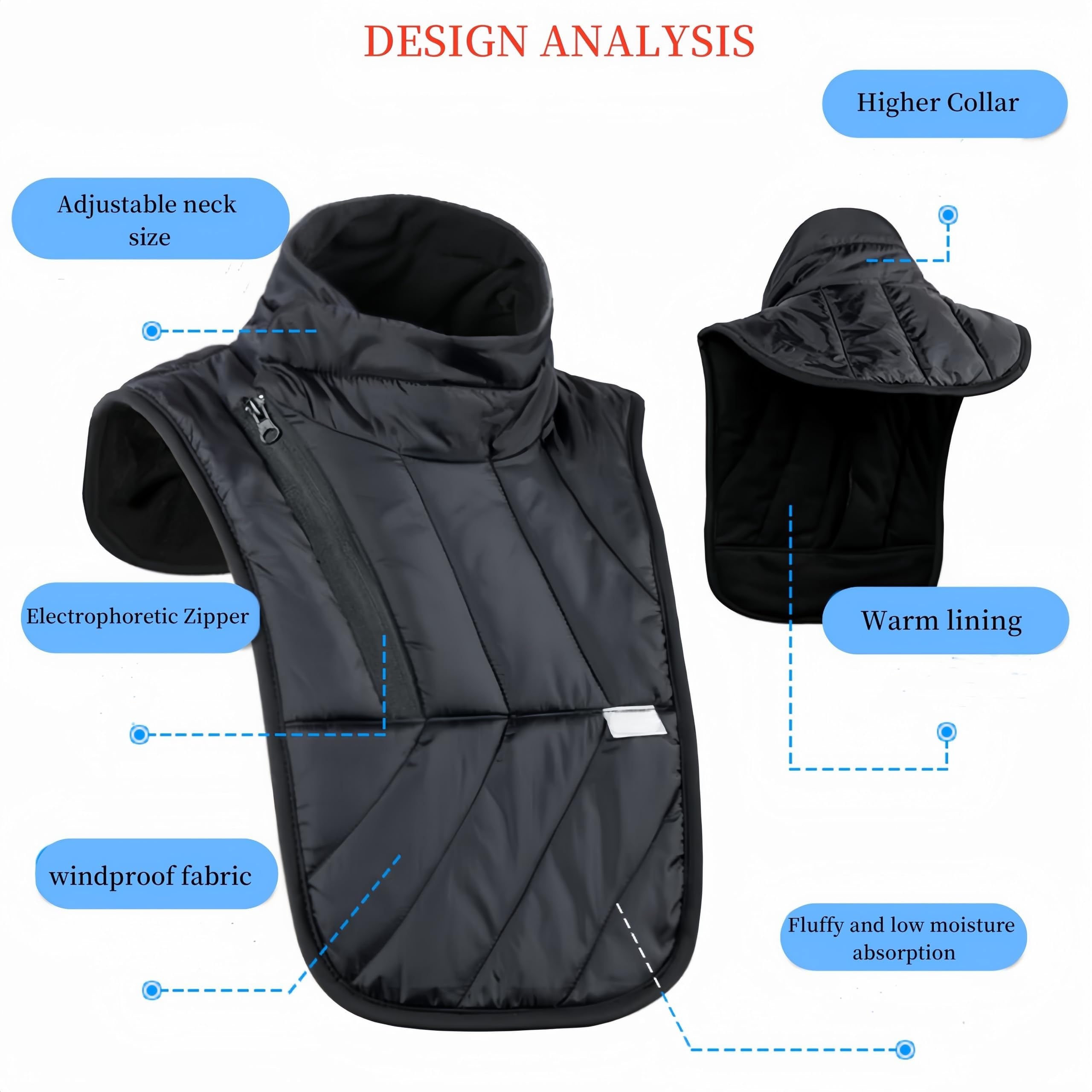 Scaldacollo da Motociclista ，Scaldacollo Moto Invernale，Sciarpa Termica per Moto - Impermeabile e Traspirante, Copricollo Regolabile Unisex per Ciclismo, Trekking, Sport Invernali