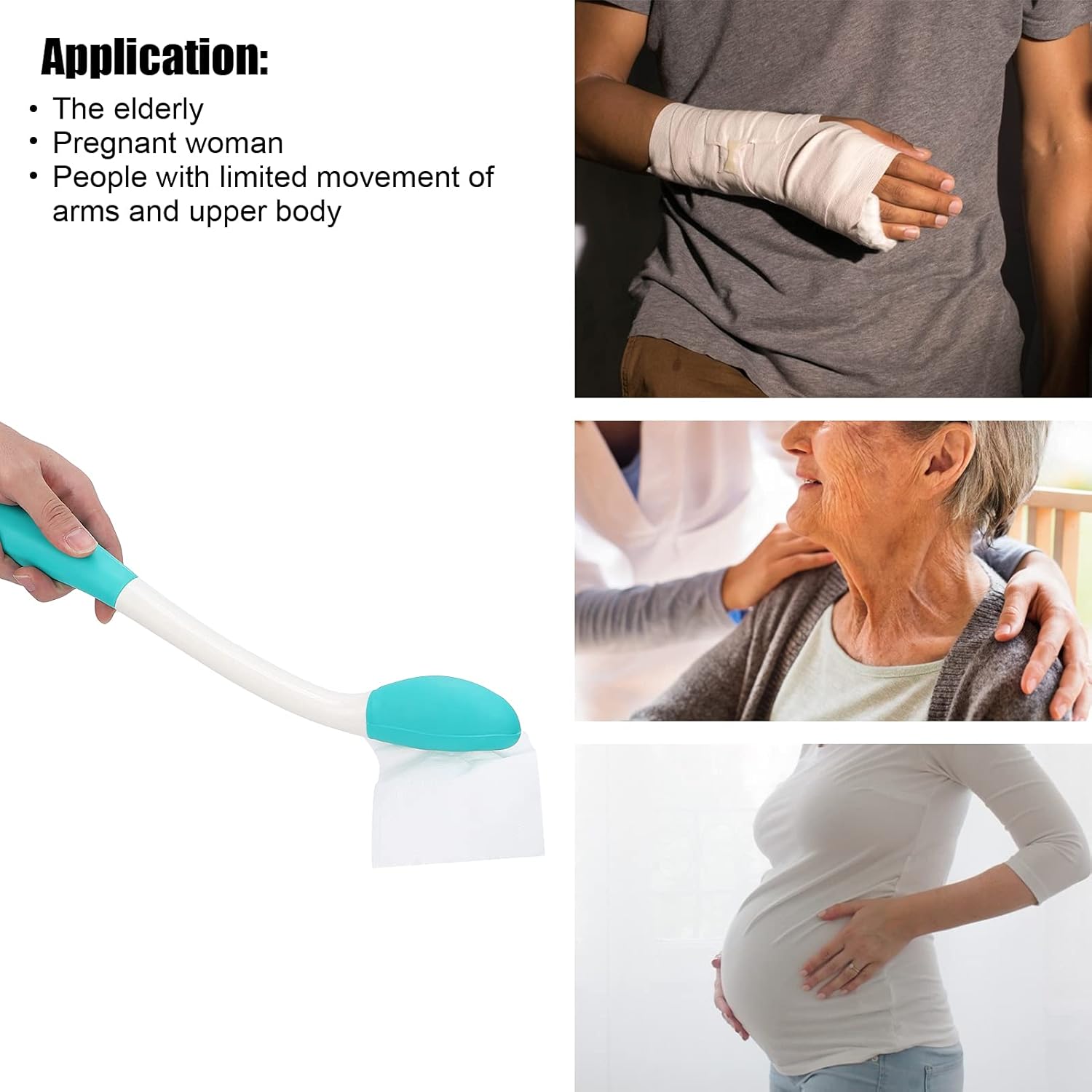 Toilet Aid, Toilet Tissue Paper Wiping Aid Bottom Butt Wiper Toilet Tissue Aid Tool Silicone Long Handle Bottom Wiper Comfort Limited Mobility Elderly Self Assist Wiper Toilet Wiping Aid For Wiping : Health & Household