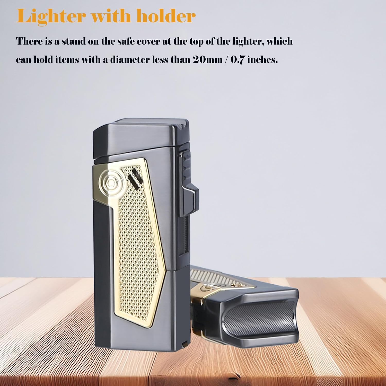 4 Torch Jet Flame Lighter with Punch & Holder - Refillable Butane Windproof Torch Lighter - Multi-Functional Lighter Accessory,Premium Gift for Men（Without Butane）