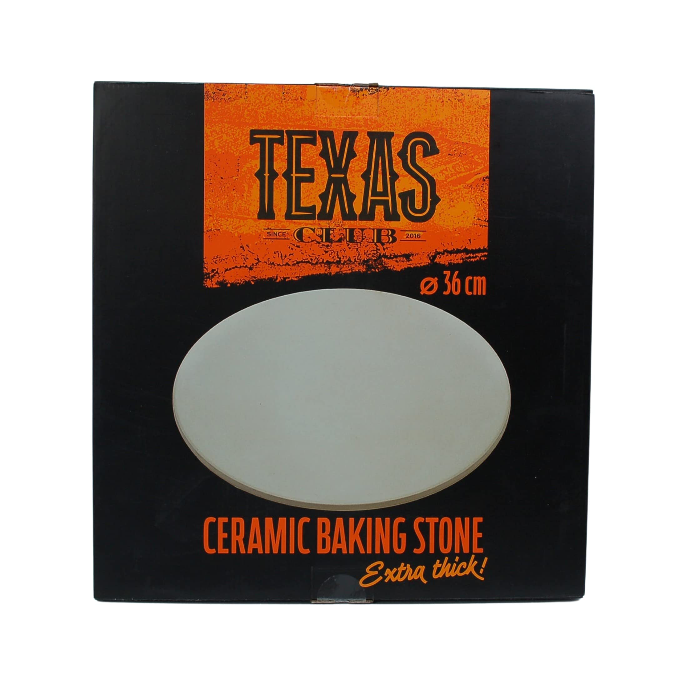 TEXAS CLUB Pierre à pâtisserie Ø 36cm pour four et gril, pierre à pizza, pierre à pâtisserie en céramique