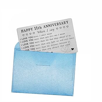 Amazon | Yobent 11周年記念カード 男女兼用 結婚祝い 彼 彼