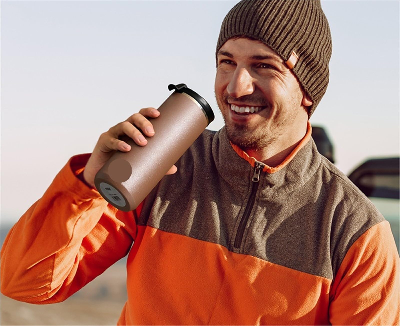 Taza De Viaje Acero Inoxidable, Cafetera Portátil Café Frío, Infusor Té, Termo Con Aislamiento Doble Pared Para Viajar Y Trabajar(750ML,Color5)