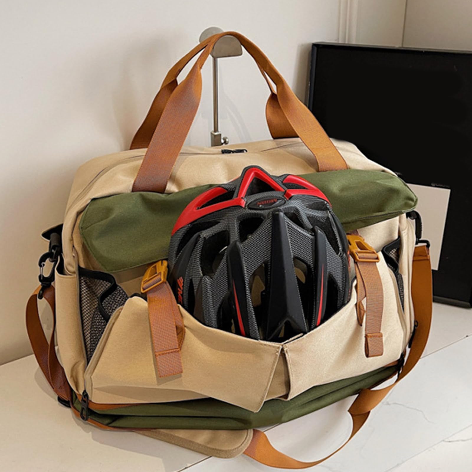 Borsa da trasporto multiuso resistente all ' acqua con manico rinforzato Borse a tracolla a tracolla per viaggi sportivi Borsa da viaggio con scomparto impermeabile per uso quotidiano