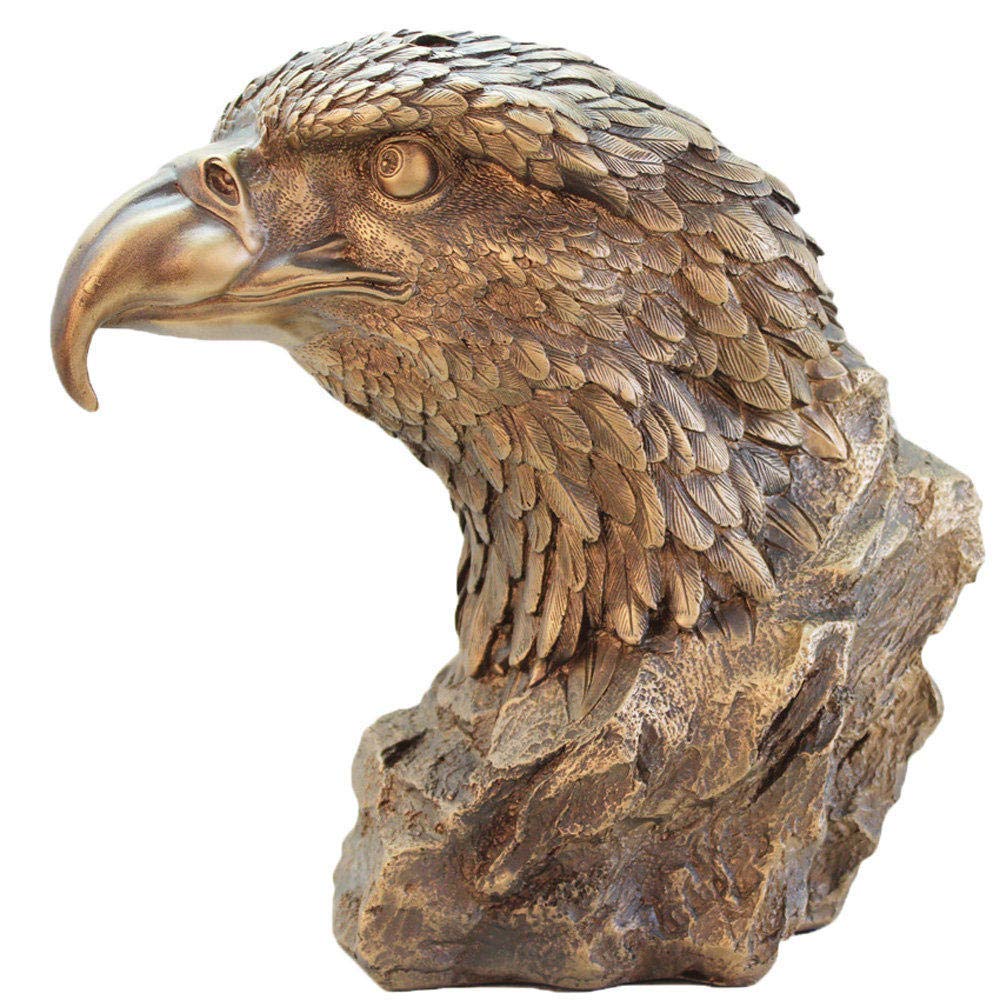 Statue de tête d'aigle en résine art moderne cadeau de bureau