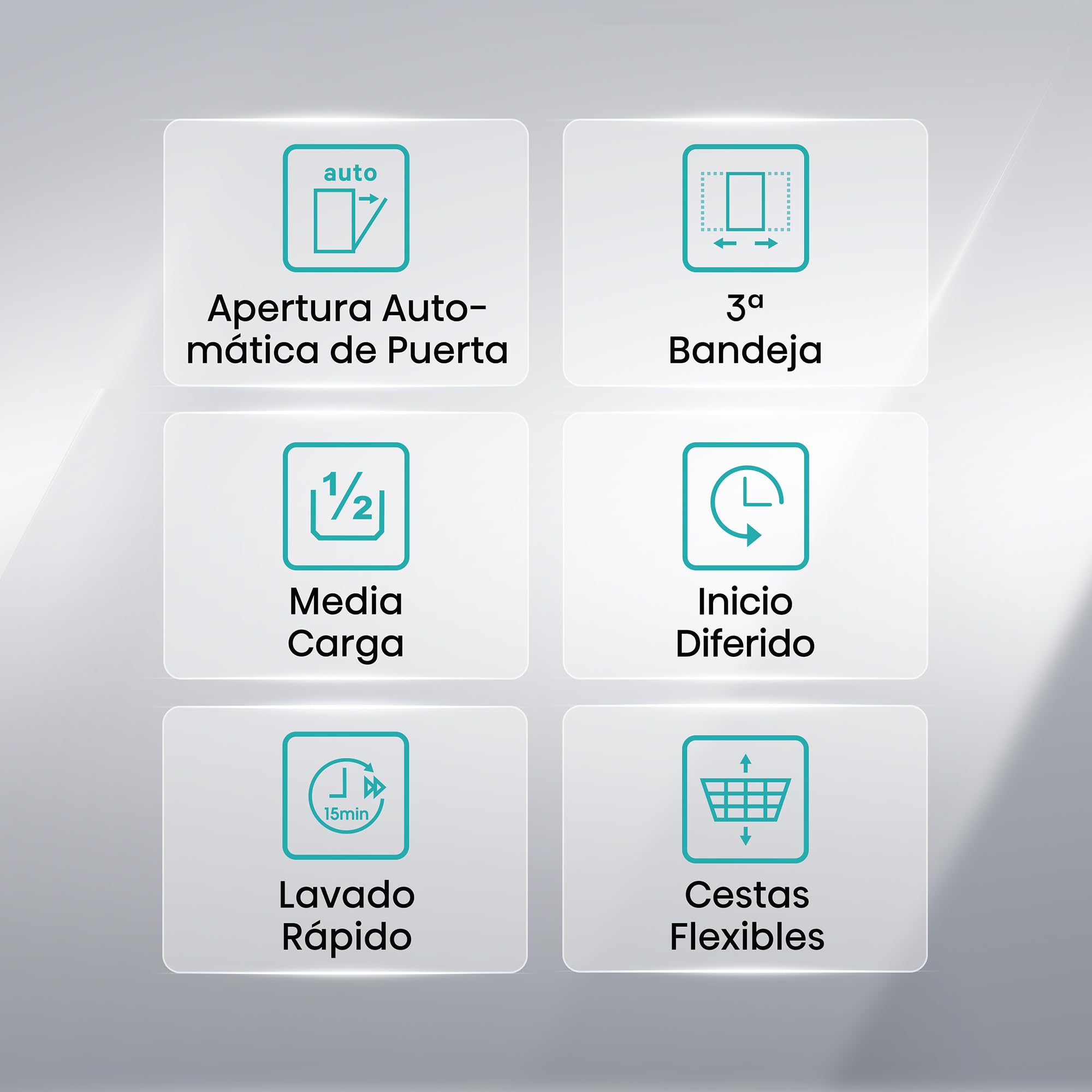 Hisense HS623D10W - Lavavajillas Independiente 60 cm, 3º Bandeja, Bajo consumo, 14 Cubiertos, 7 Programas, 47 dB con modo Lavado Rápido, Libre instalación, Blanco