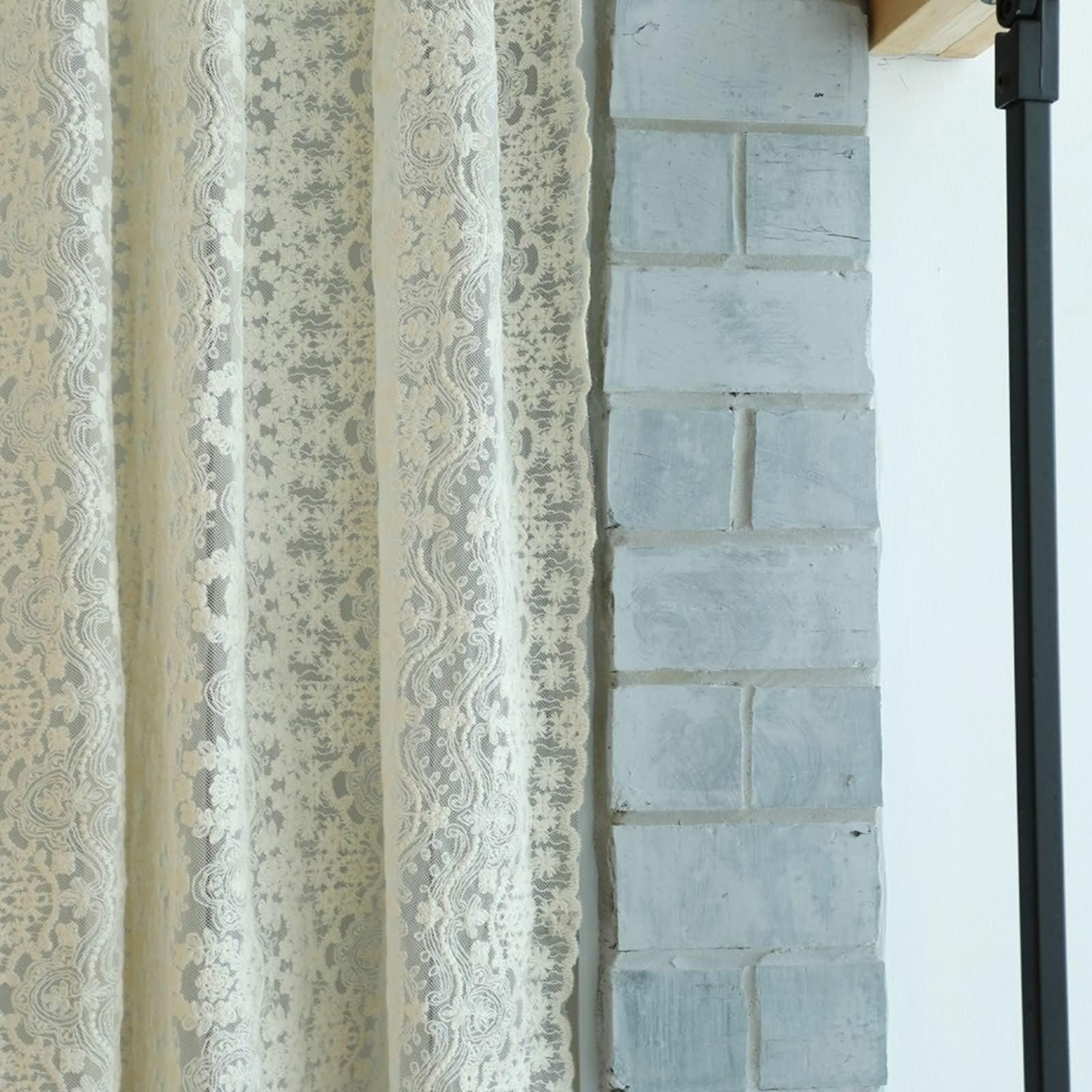 Kurzer Vorhang 1 Stück Fenster,120 cm Breit,Rod Tasche
