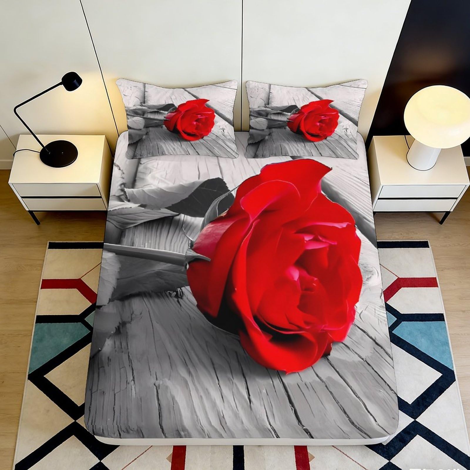 3D Printed City Nightscape Fitted Sheet Microfiber Ninja Warriors Bed Cover Slip Resistant Decorative for Bedroom Guest Room 90x200x25cm
