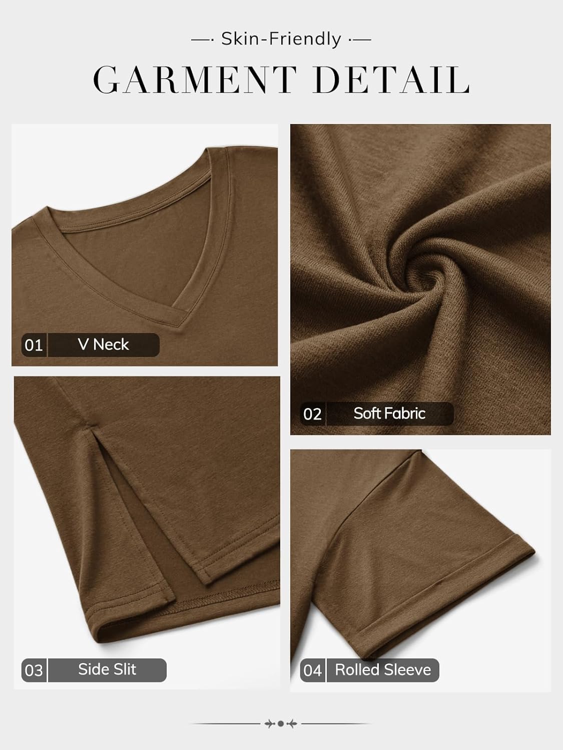 ATHMILE Oversized Tshirts for Women Summer 2026 V Neck Casual Workout Plus Size Tops Spring Fashion Cute Basic Trendy Outfits - Image 4