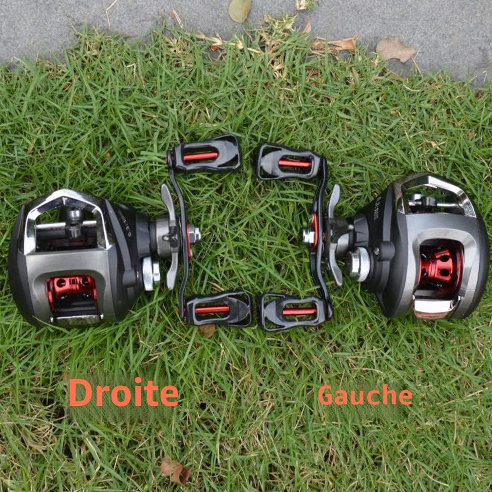 Diwa Baitcasting Moulinet de pêche Frein en Fibre de Carbone 18 LBS 12+1 Roulements à Billes Acier Inoxydable