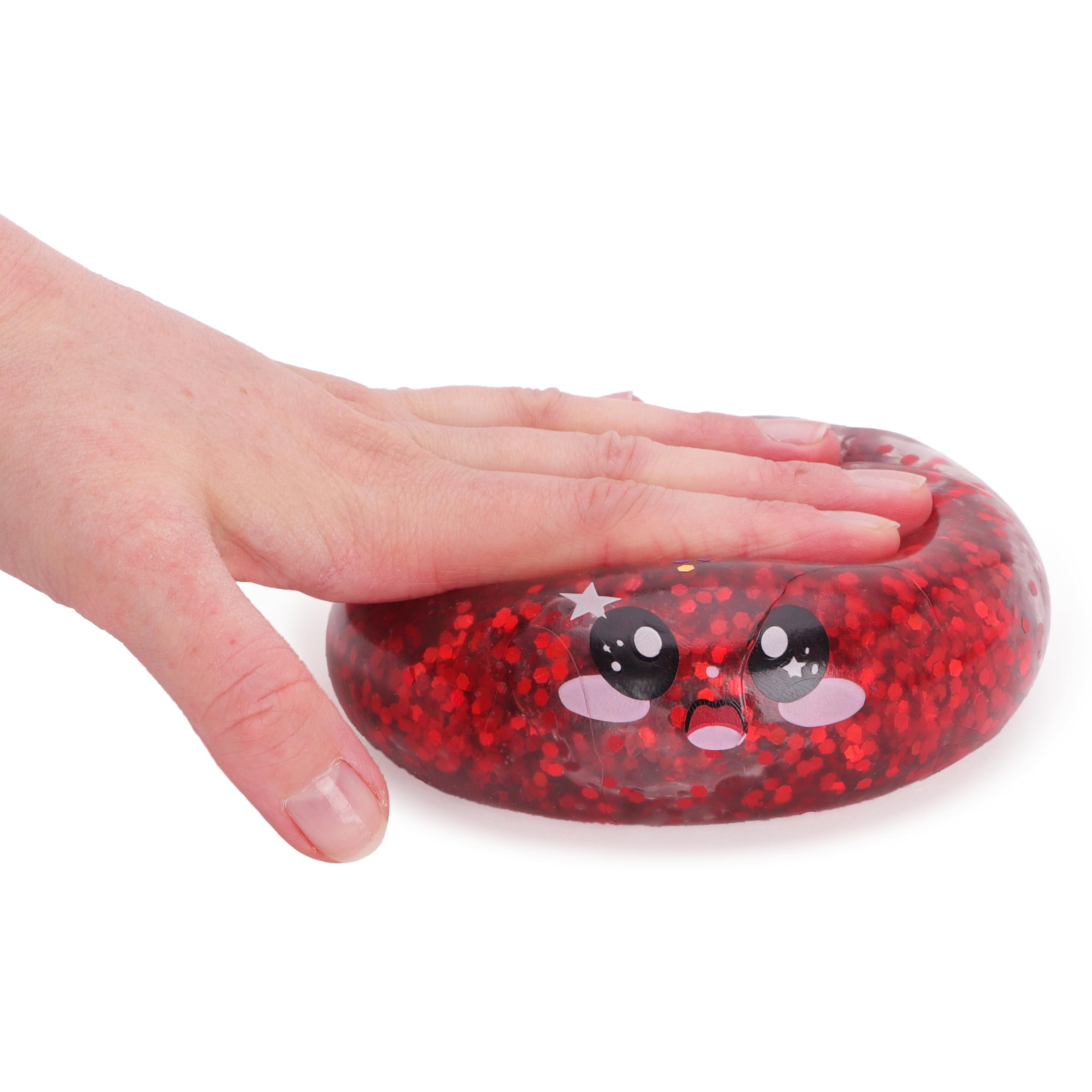 Toyland Mystery Glitter Squishy Bao Dumpling Giocattolo Sensoriale Antistress con Scatola di Plastica per la Vaporiera - Giocattolo da Spremere per Bambini - 1 Scelta Casuale - Età 3+
