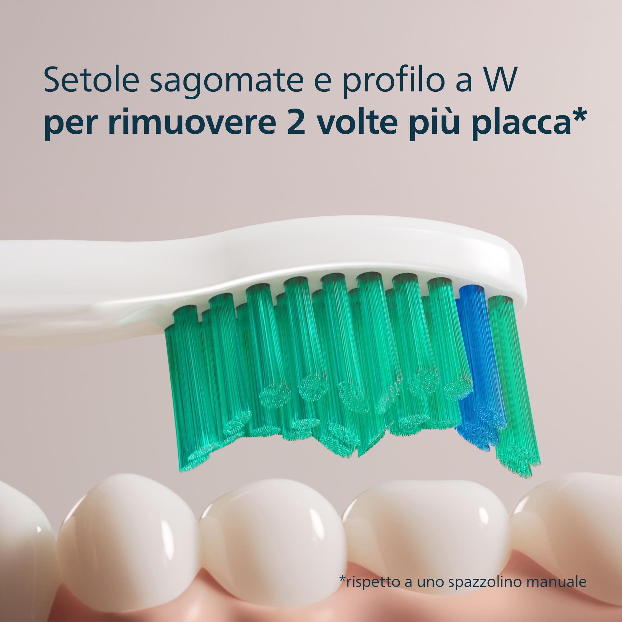PHILIPS Sonicare C1 ProResults, testine di ricambio originali, bianco, confezione da 4, HX6014/87, Nuovo, 4 Testine