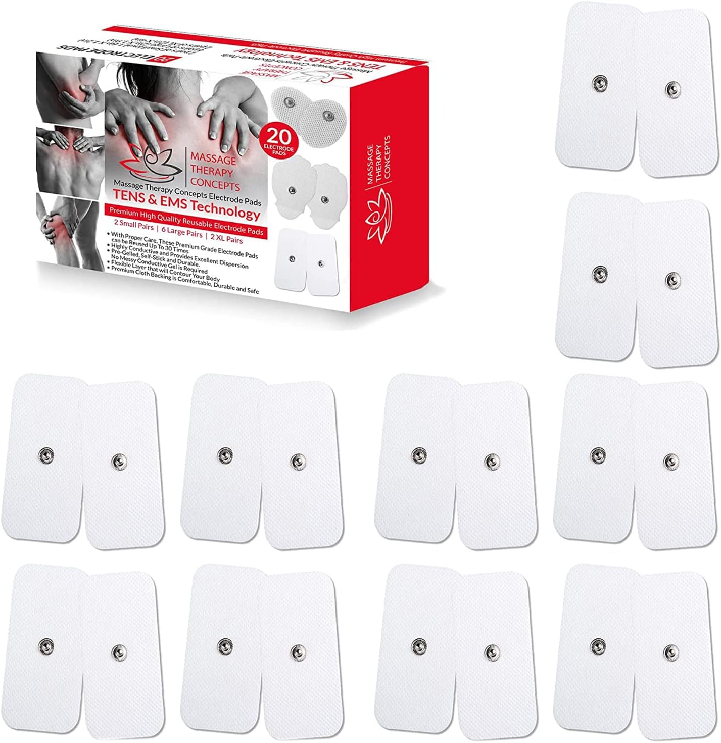 TENS Unit Electrodes Snap Electrode Pads for TENS Massage
