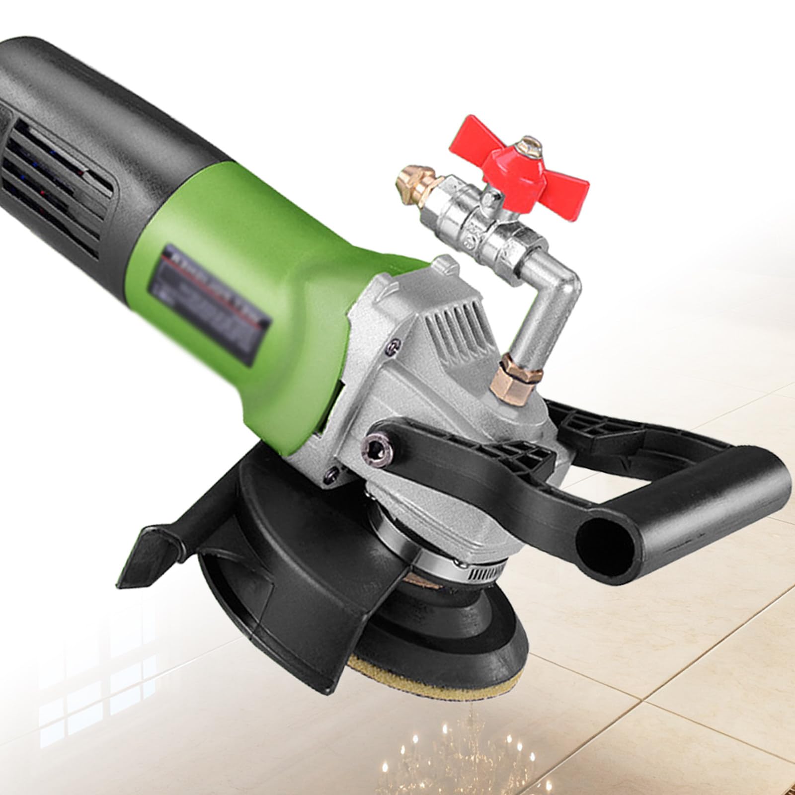 Sjyclaviger Wet Stone Polisher Grinder Buffer Concrete Polisher, Wet Polisher 800w, Machine φ125mm Concrete Grinder Polisher Grinder, For Marble, Granite, Stone, Rock, Tile, Equipped Upper-C