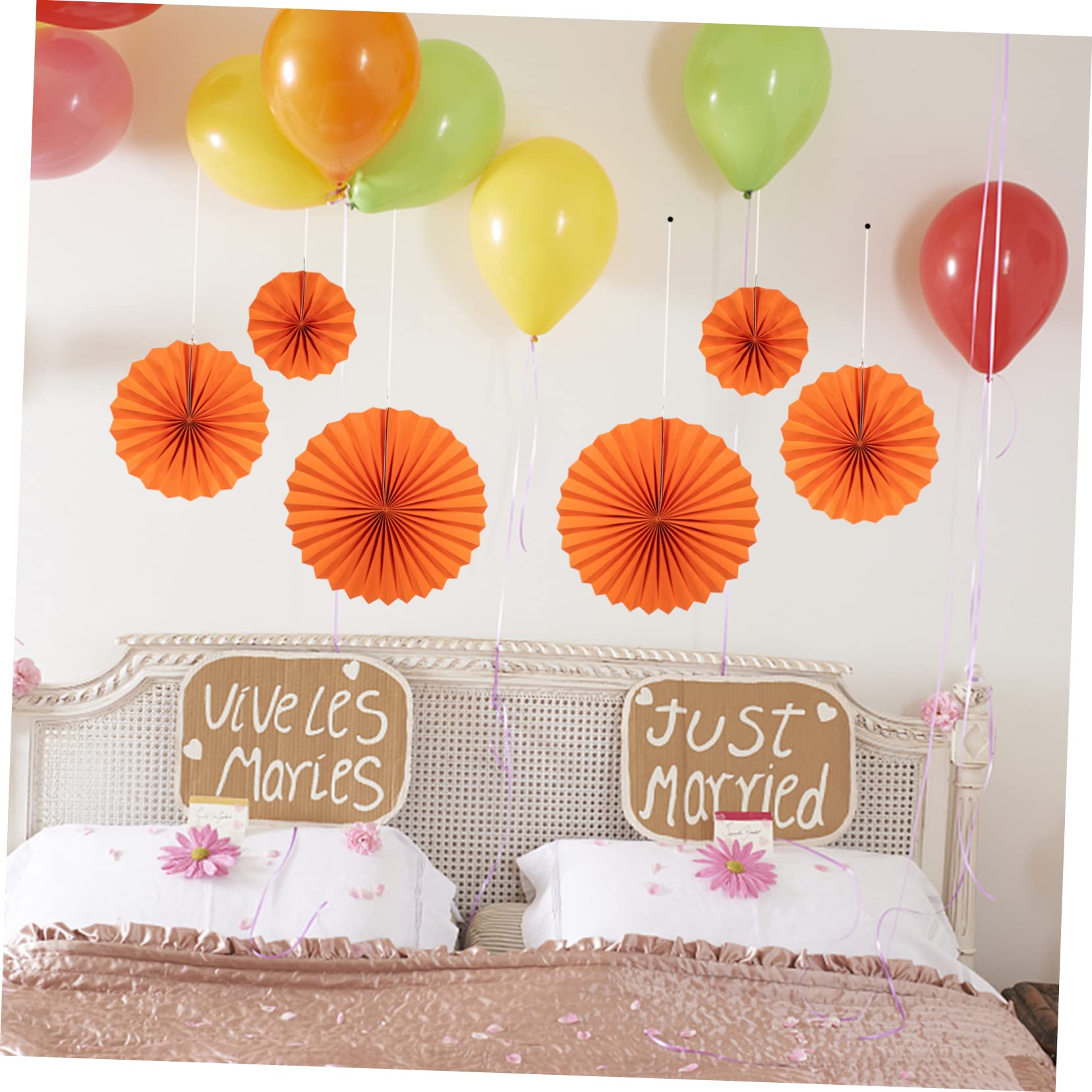 Alipis 3 Sets Hochzeitsfächer Papier-faltfächer Party-papierfächer Blumendekorationen Für Partys 6 Stück X 3