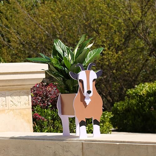 Miniatura 9 de Regalos de Cabra Gochoi Lindas Macetas de Flores de Cabra, Decoración de Jardín al Aire Libre, Regalos de Navidad y Cumpleaños para Mujeres,