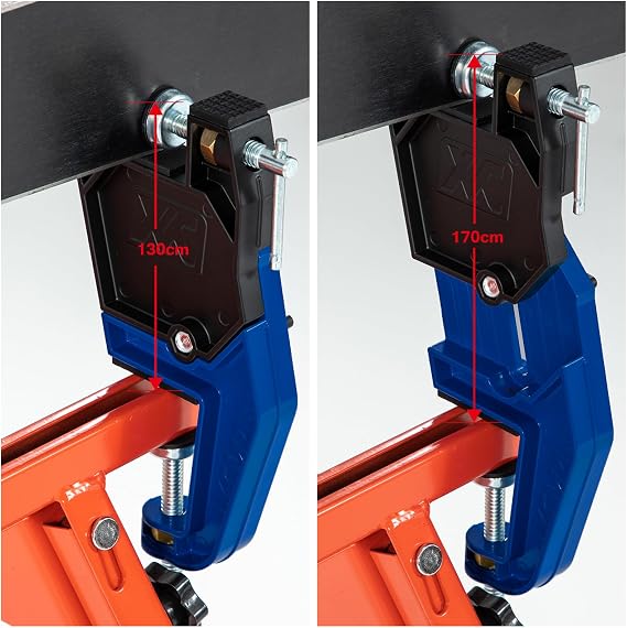 XCMAN Alpine Ski Vise PRO For Ski Tuning and Waxing Adjustable Angle and Height Durable and Stable - Jaw opens up to 105mm