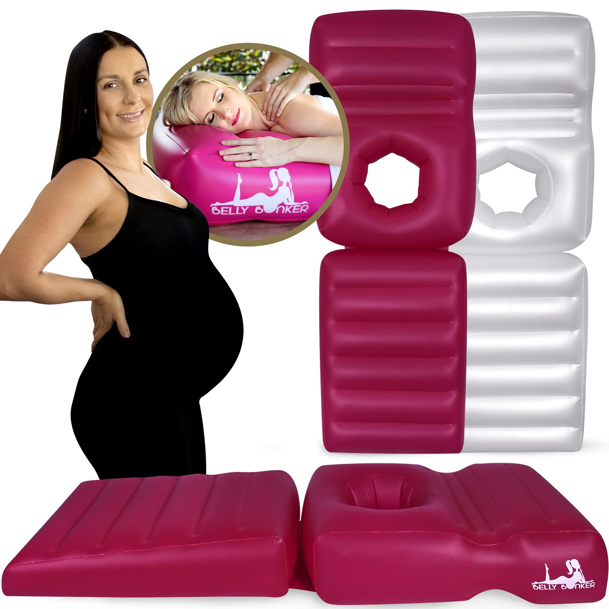 Buy Belly Bunker Inflatable Air Mattress with Belly Hole, Pregnancy