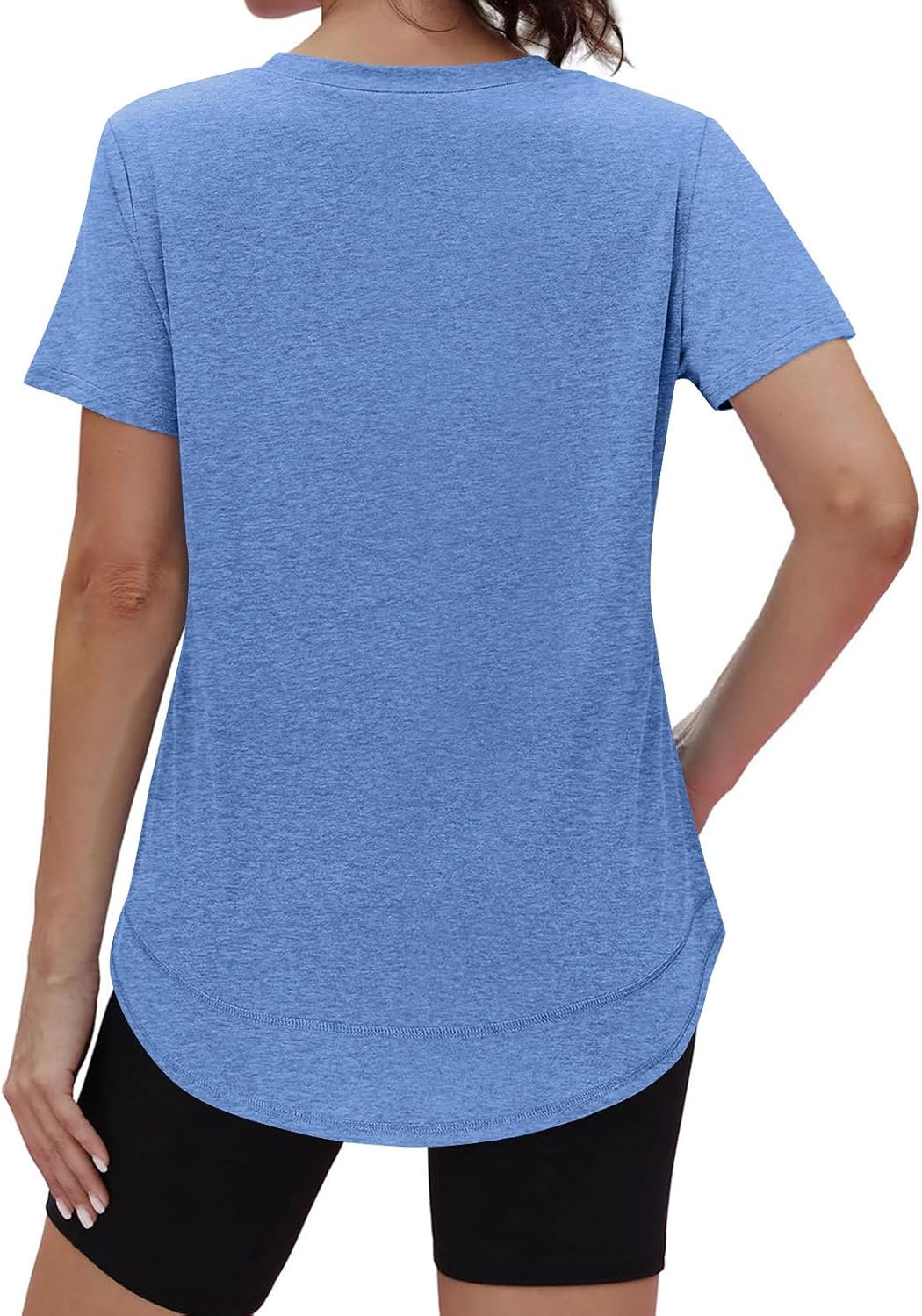 Womens Workout Tops Short Sleeve Crewneck Golf Shirt Gym Tops for Women