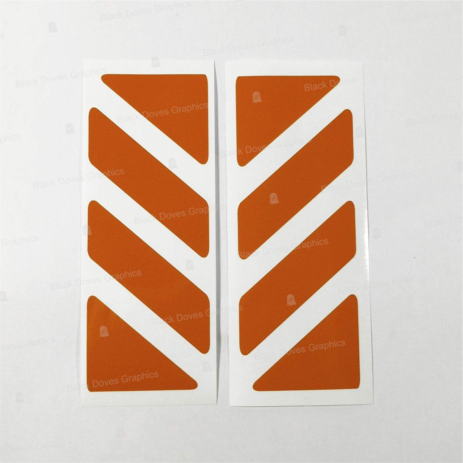 2pcs Reflective STICKERS compatible with GIVI Trekker Outback TOP CASE (Orange 035)