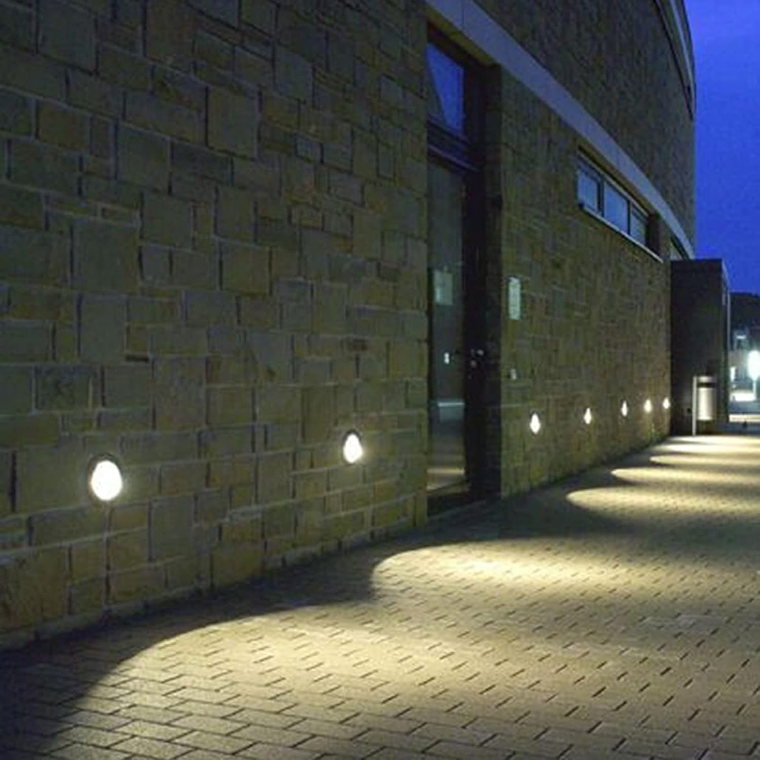 SHOWERRING Round LED Underground Light Outdoor In-Ground Lights Embedded Landscape Light IP66 Waterproof Buried Lights for Landscape Decoration, Garden, Patio, Sidewalk Lighting, 4 Pack (Color