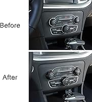 Vista 6 de Voodonala Pomos de radio AC Botón de interruptor de aire acondicionado para cargador Dodge Challenger 2015-2025+, para 2011-2025+Chrysler 300, RAM