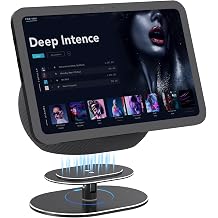 Adjustable Stand for Echo Show 8 & Echo Show 11 2025 Release, Tilt and 360 Swivel, Secure Hold Base, Easy to Use Smart Display Table Holder with Non-Slip Pads, Aluminum Made Black