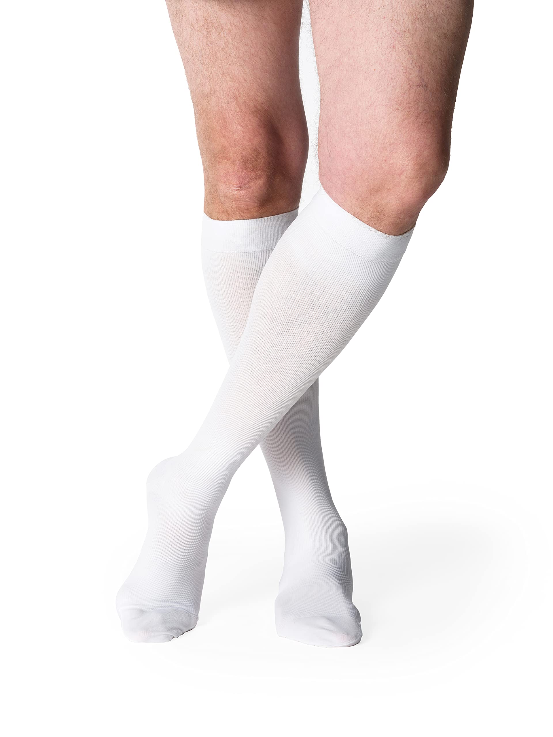 SigvarisMen’s Essential Cotton 230 Closed Toe Calf-High Socks 30-40mmHg