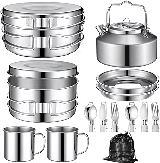 Stainless Steel Camping Cookware Set