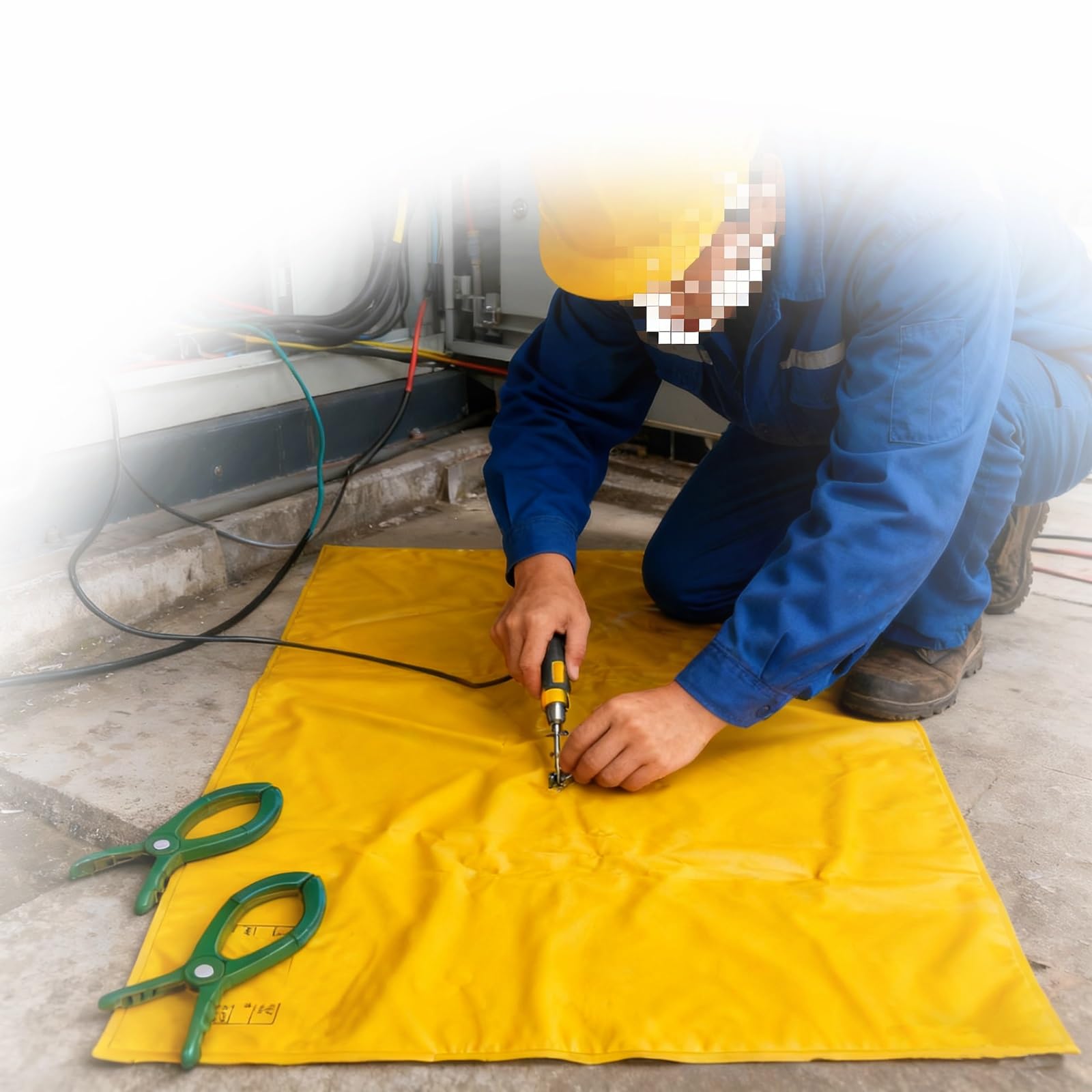 Manta aislante eléctrica 0.4 KV impermeable ignífuga de 400x500 mm