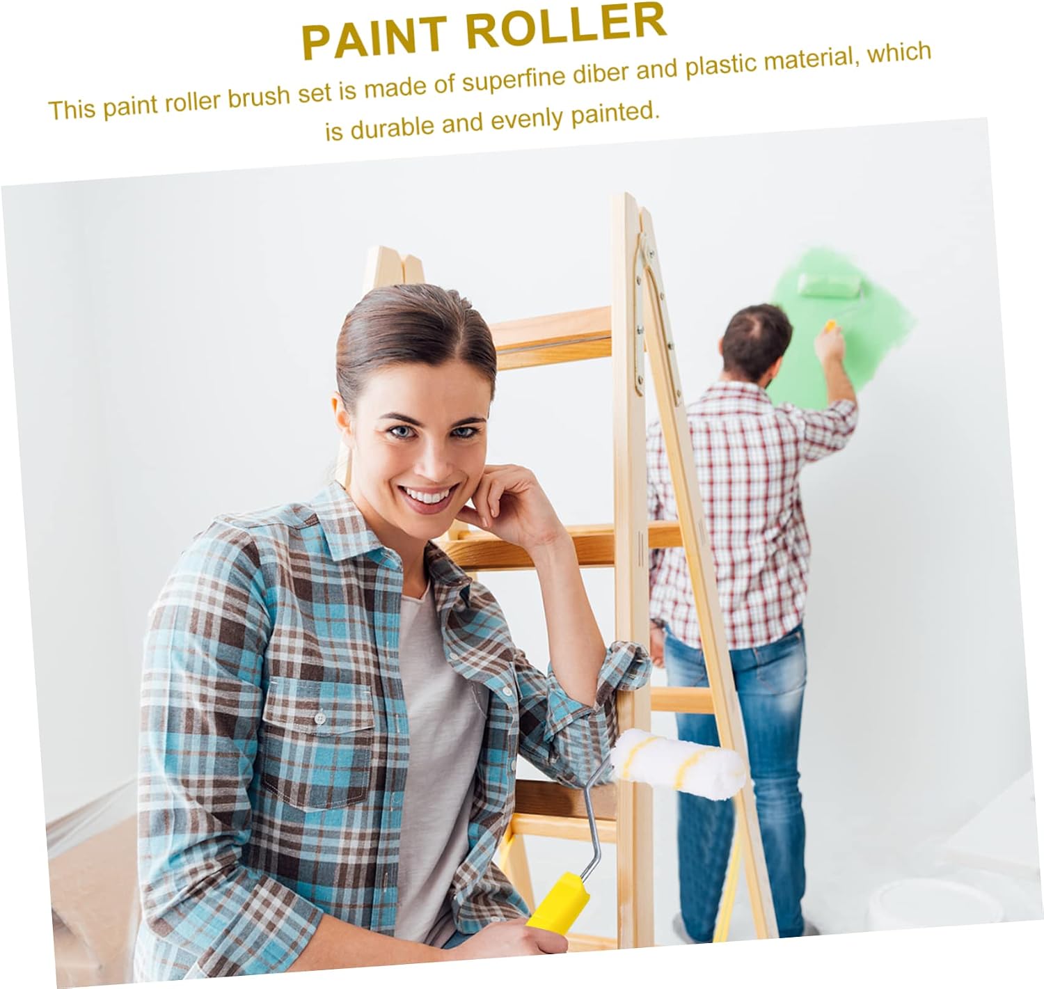 STOBOK 1set Paint Roller Kit Set High-Density Roller for Smooth Finish Walls Ceilings for Home Office Projects