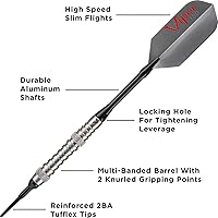 Vista 3 de Viper V-Factor - Juego de dardos de punta suave 90% tungsteno con estuche