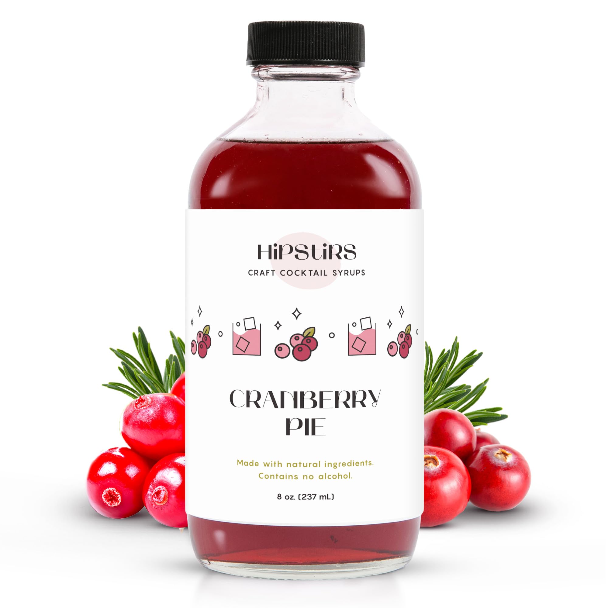 Amazon.com: Cranberry Syrup for Cocktails, Real Premium
