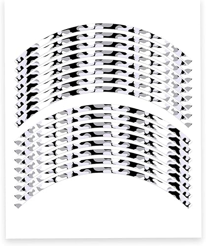 Miniatura 2 de KETABAO - Adhesivos para llantas (19.2in), diseño de rayas F01 para Yamaha YZF R6 R1 MT03 MT125 TRACER 700 MT09 FZ25 MT07 MT10 (blanco)