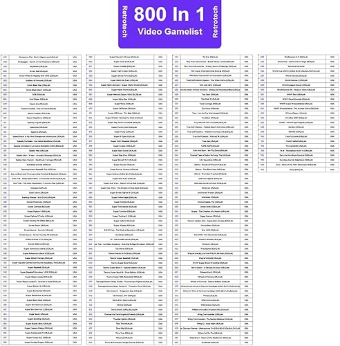 Miniatura 6 de Retrotech Super 800 In 1 Game Cartridge For SNES Super Nintendo 16 Bit Console - Red