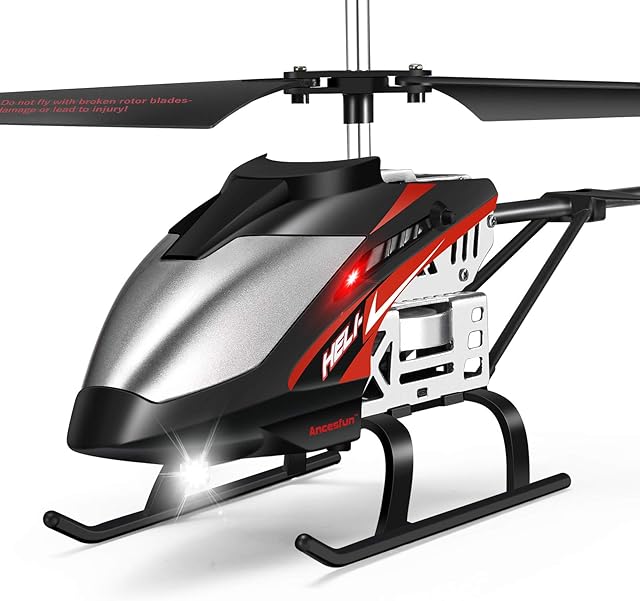 Remote Control Helicopter, RC Mini Helicopter Alloy with Gyro and LED Lights 3.5 Channel for Kids , Cool Electric Airplane Indoor & Outdoor for Plane Fans, Flying Toy Gift for Boys Girls 14 15 16 17