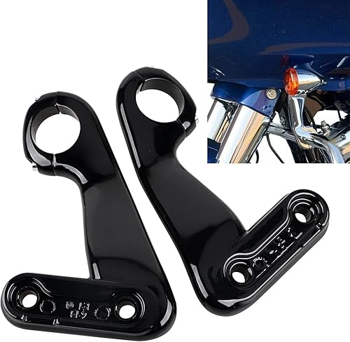 Miniatura 3 de Kit de montaje de soporte de soporte de carenado negro para Harley Road Glide Ultra FLTRUCustom FLTRX 2010-2013