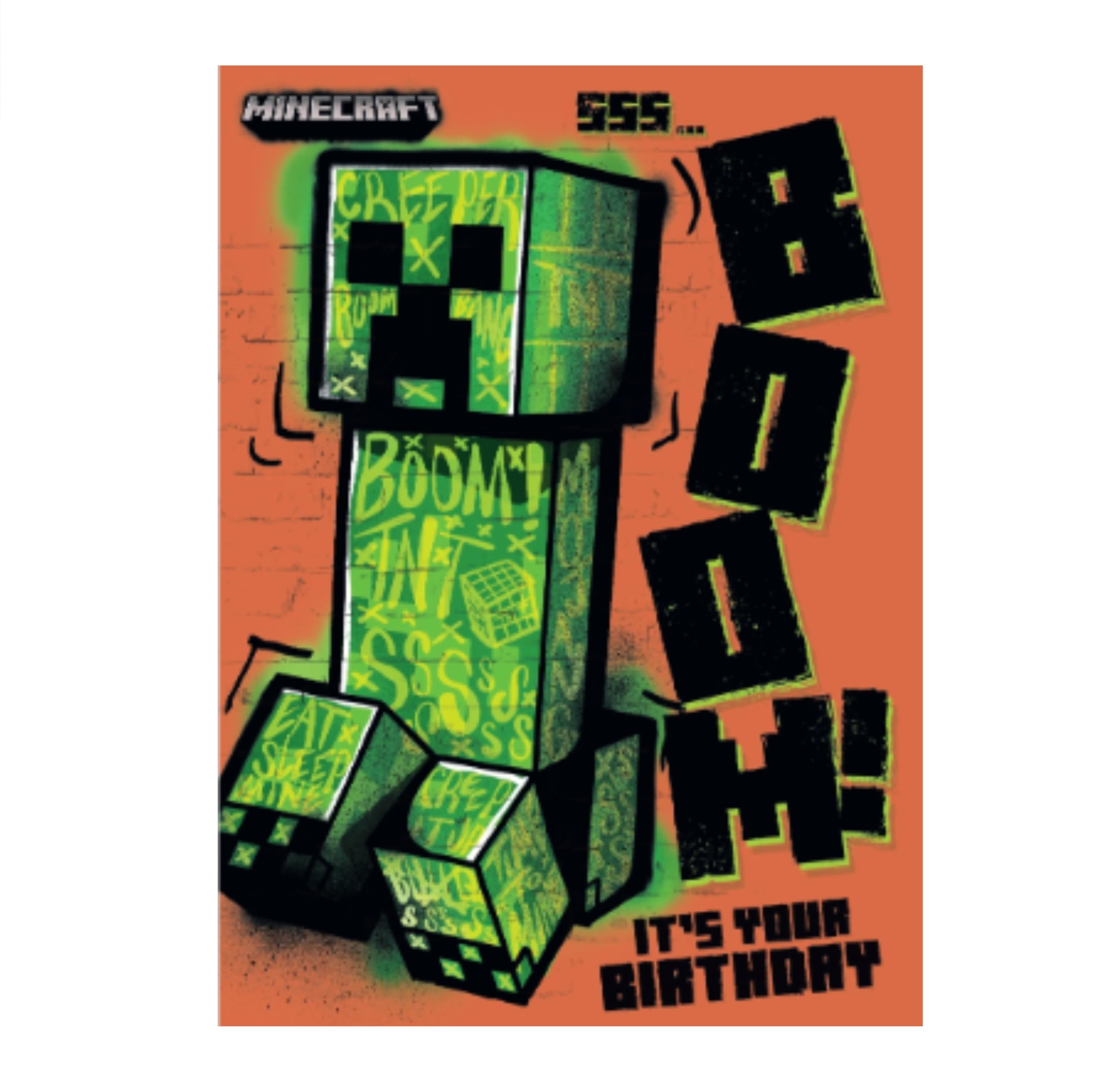 Danilo Promotions Ltd MINECRAFT BIRTHDAY CARD, CARD FOR MINECRAFT LOVERS, HAPPY BIRTHDAY MINECRAFT CARD, FOR HIM, HER, SON, DAUGHTER, BROTHER, SISTER, COUSIN