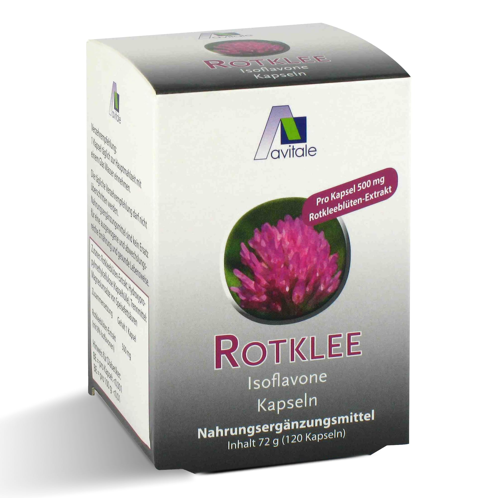 Avitale Rotklee Kapseln 500 mg, 120 Stück, 1er Pack (1 x 72 g)