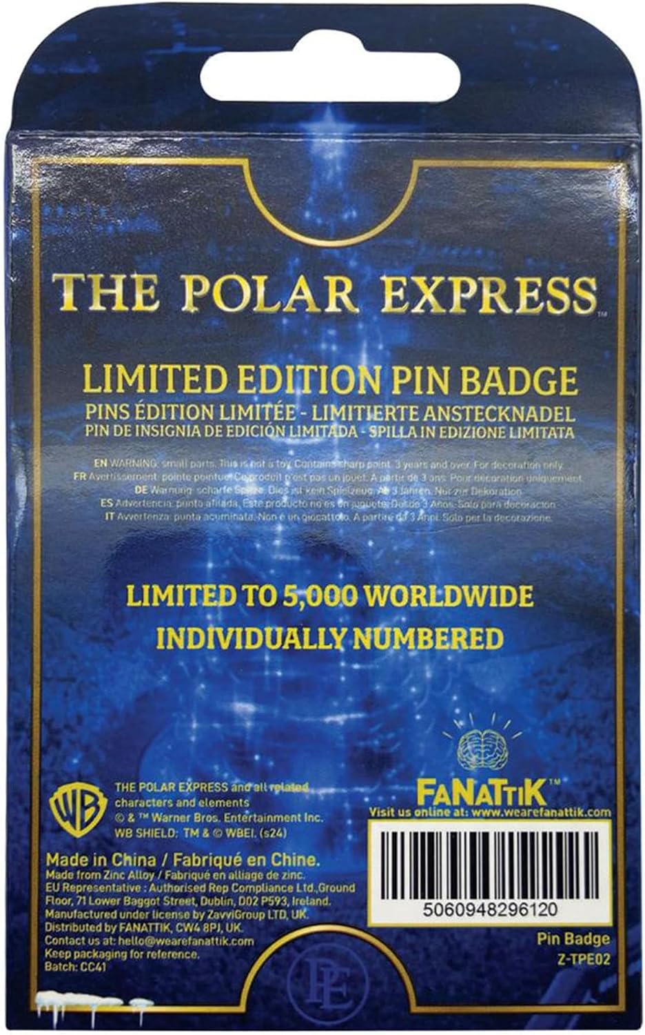 The Polar Express Conductor's Stopwatch Limited Edition Spinning Metal Pin | Badge Accessory For Lanyard, Backpack