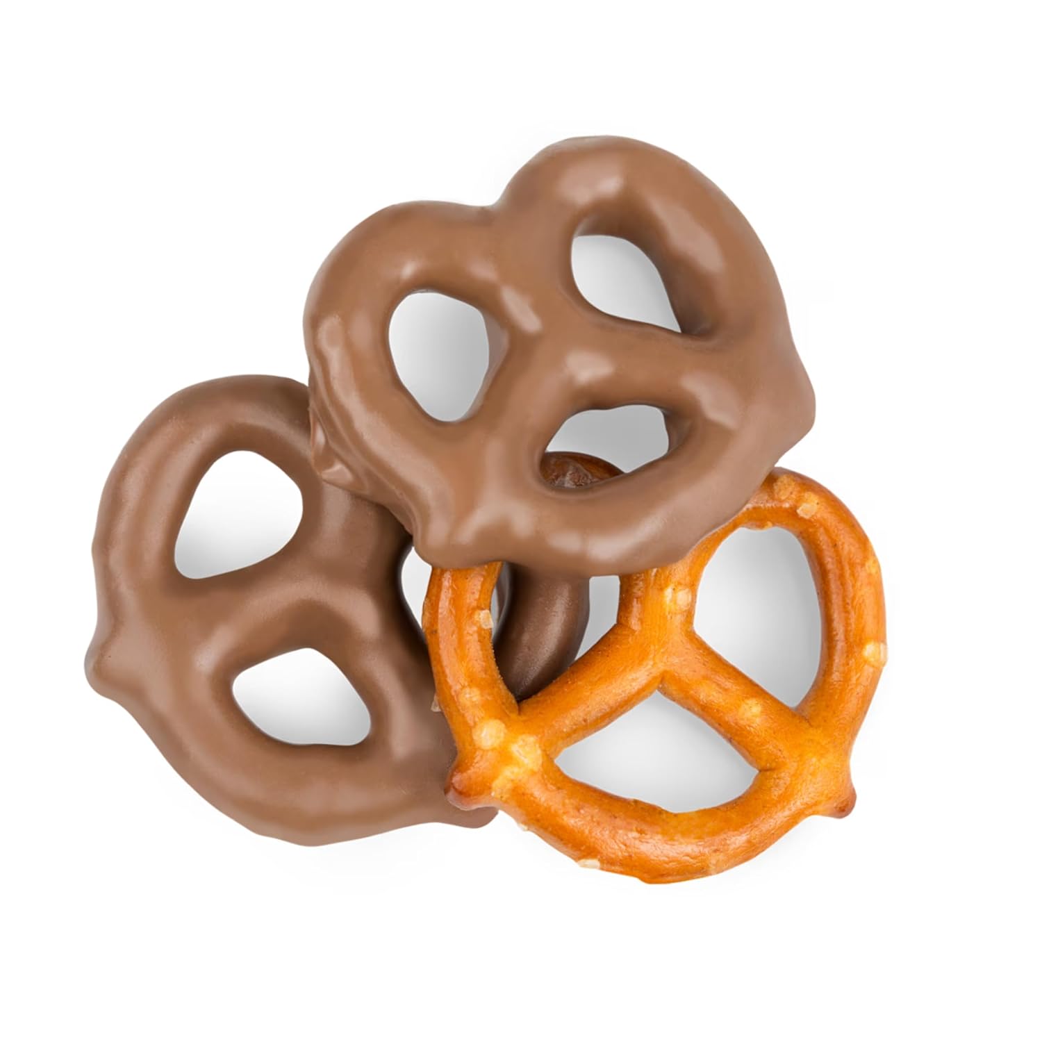 Milk Chocolate Covered Pretzels - Sweet, Decadent, Dipped Milk Chocolate Pretzels - Bagged Bulk Sweet and Salty Snacks (2 Pound)