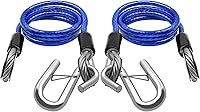NAZOU 48" Heavy-Duty Trailer Safety Chains with Hooks - 1/3" Thick, Pack of 2 for Secure Towing & Breakaway Protection