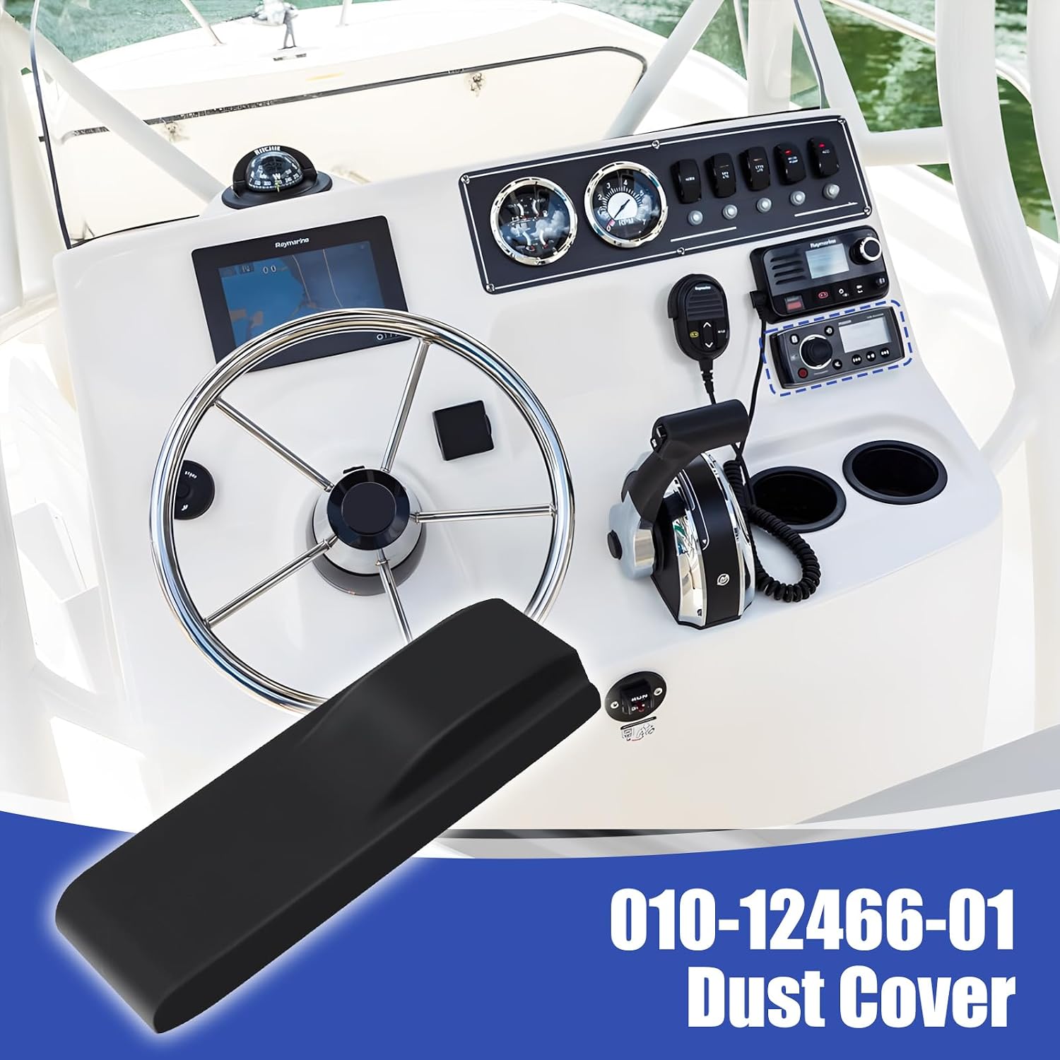 010-12466-01 Dust Cover for MS-RA70CV Radio and Fusion Marine Stereo,Black