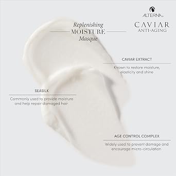Alterna CAVIAR Anti-Aging Replenishing Moisture Hair Masque | Replenishes Dry, Coarse, Damaged Hair | Sulfate Free